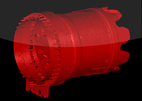 atlantis turbine internal part 3d image taken by 3d laser scanners